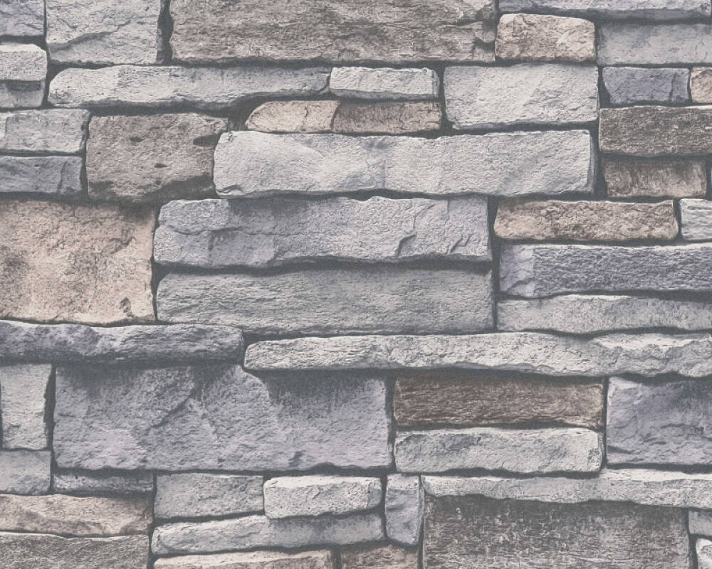 Sample Stone Deco Wallpaper in Taupe/Cream