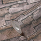 Stone Deco Wallpaper in Beige/Brown