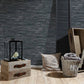 Stone Deco Wallpaper in Black