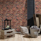 Brick Deco Wallpaper in Red/Brown/Orange