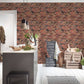 Brick Deco Wallpaper in Red/Brown/Orange