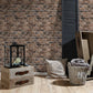 Brick Deco Wallpaper in Brown/Grey