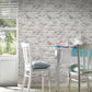 Brick Deco Wallpaper in Grey/White