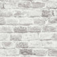 Brick Deco Wallpaper in Grey/White