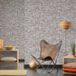 Stone Brick Deco Wallpaper in Grey