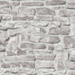 Stone Brick Deco Wallpaper in Grey