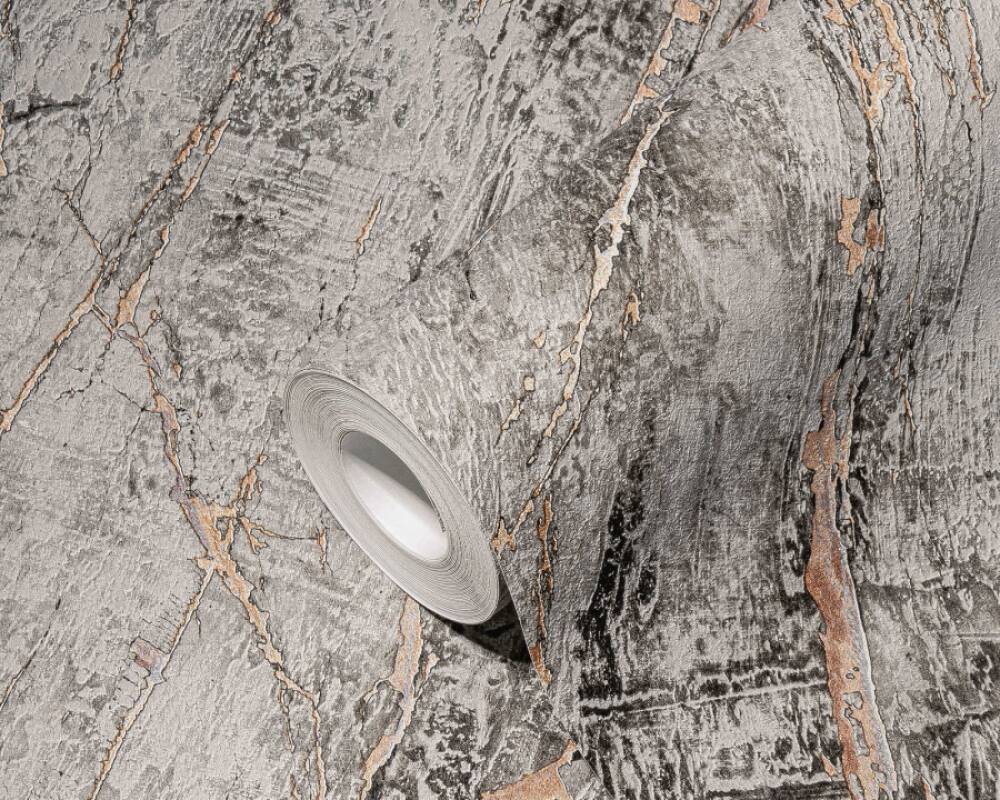 Deco Stone Wallpaper in Beige/Copper