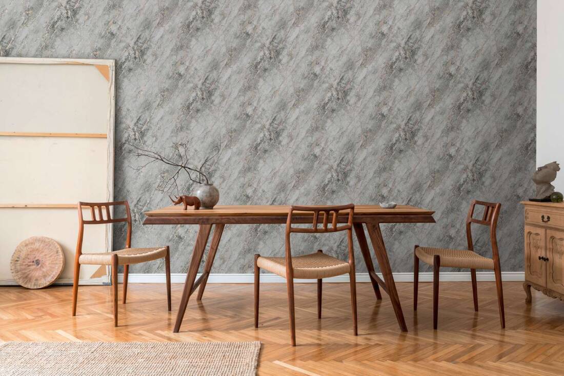 Deco Stone Wallpaper in Beige/Copper