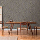 Deco Stone Wallpaper in Black/Gold