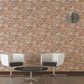 Brick Structures Wallpaper in Red/Cream
