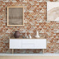 Brick Structures Wallpaper in Red/Cream