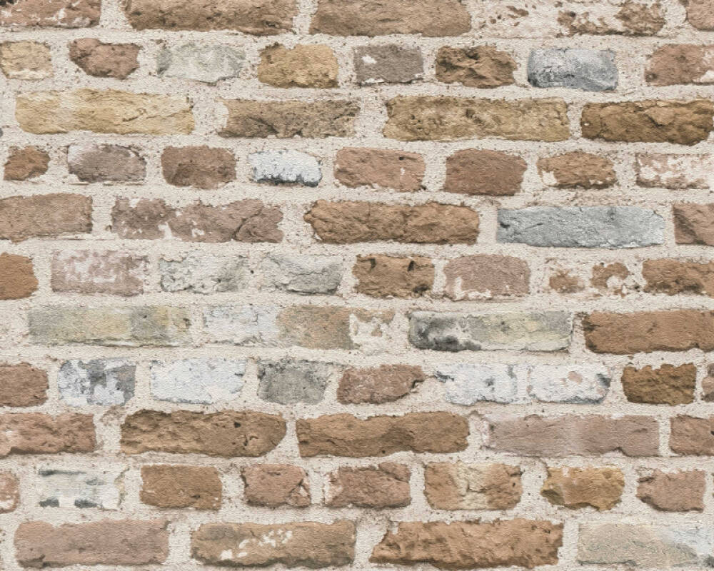 Brick Structures Wallpaper in Beige/Brown