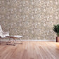 Stone Deco Abstract Wallpaper in Neutral/Cream
