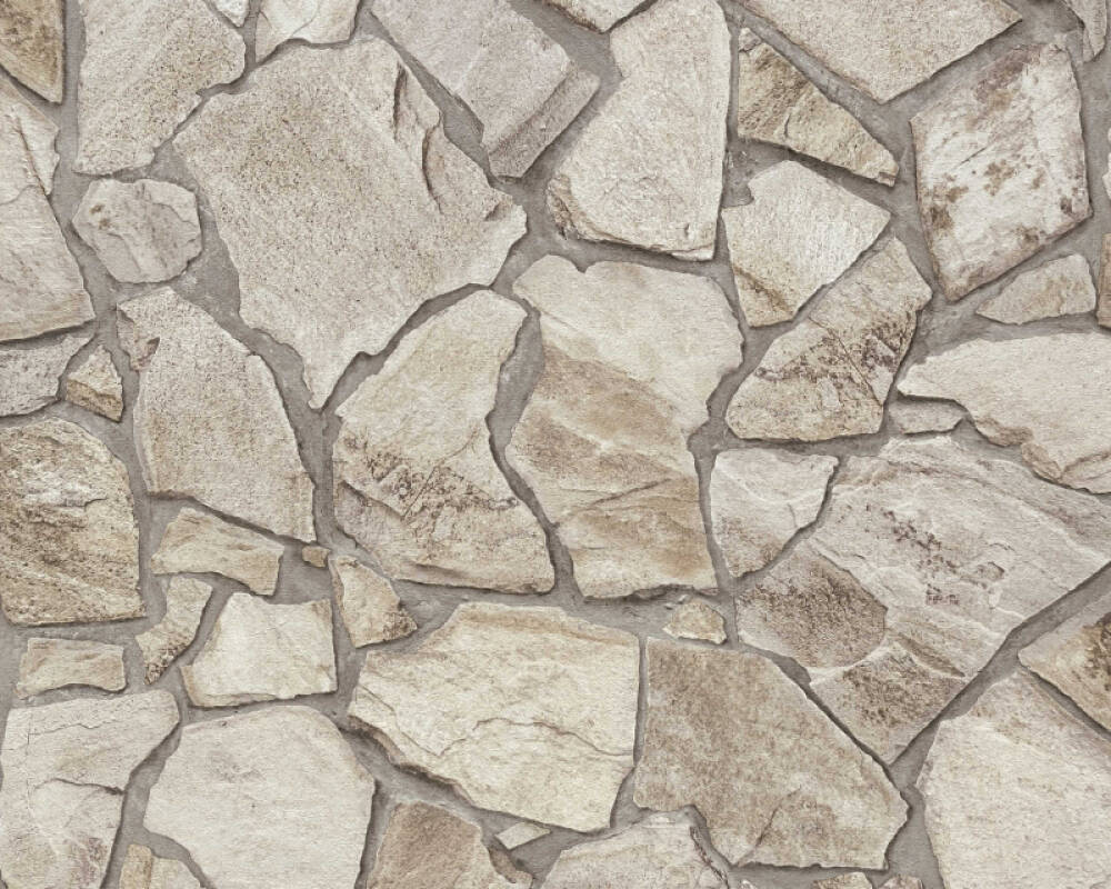Sample Stone Deco Abstract Wallpaper in Taupe