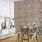 Stone Deco Abstract Wallpaper in Taupe