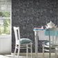 Stone Deco Abstract Wallpaper in Black/Grey