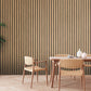 Wood Stripes Wallpaper in Light Brown/Black