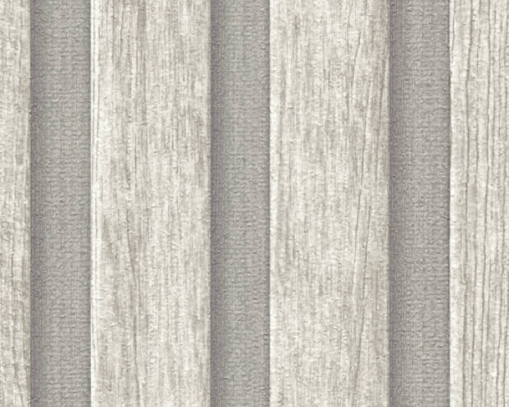 Wood Stripes Wallpaper in Grey
