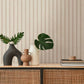 Wood Stripes Wallpaper in Beige/Cream