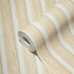 Wood Stripes Wallpaper in Beige/Cream/White