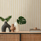 Wood Stripes Wallpaper in Beige/Cream/White