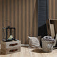 Wood Stripes Wallpaper in Brown/Black