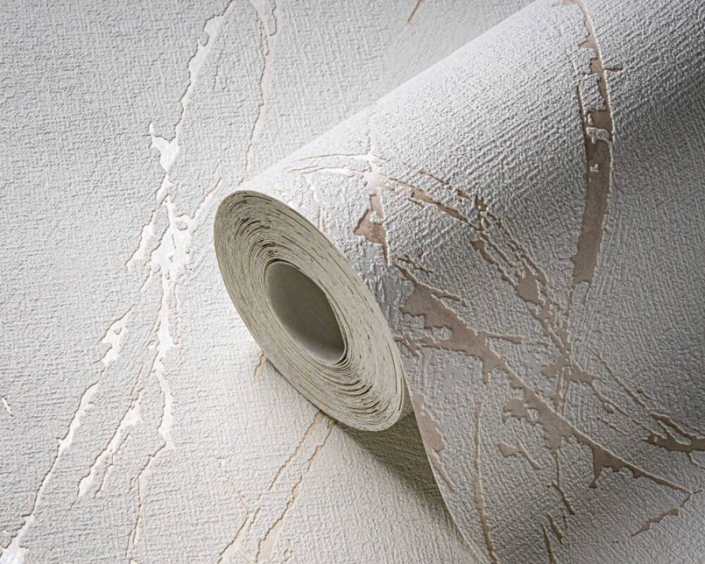 Stone Streak Wallpaper in Cream/Gold