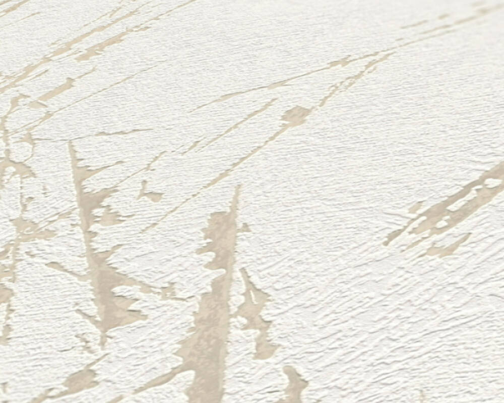 Stone Streak Wallpaper in Cream/Gold