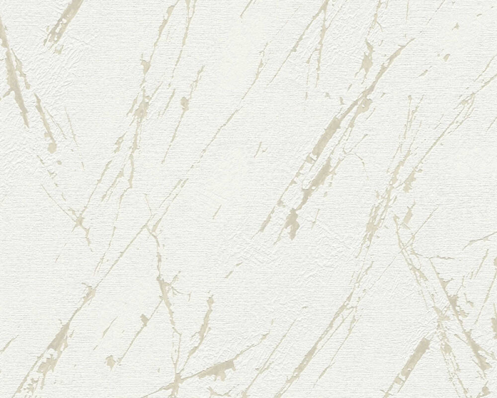 Sample Stone Streak Wallpaper in Cream/Gold