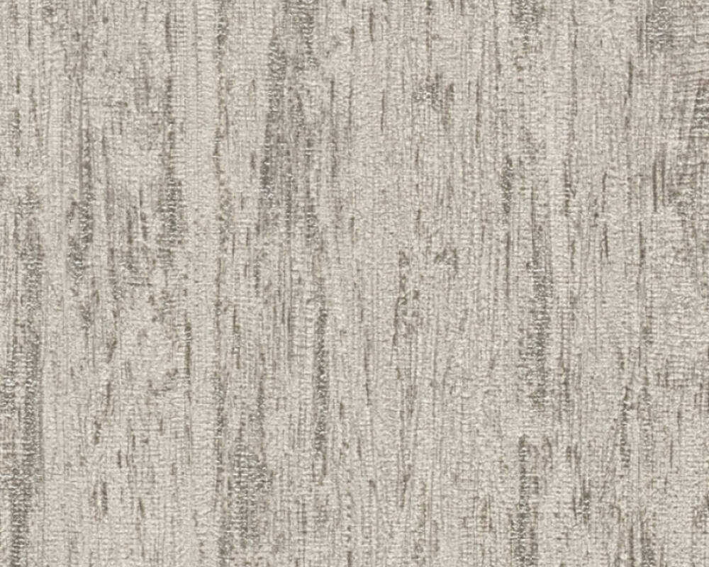 Distressed Wallpaper in Grey/Metallic