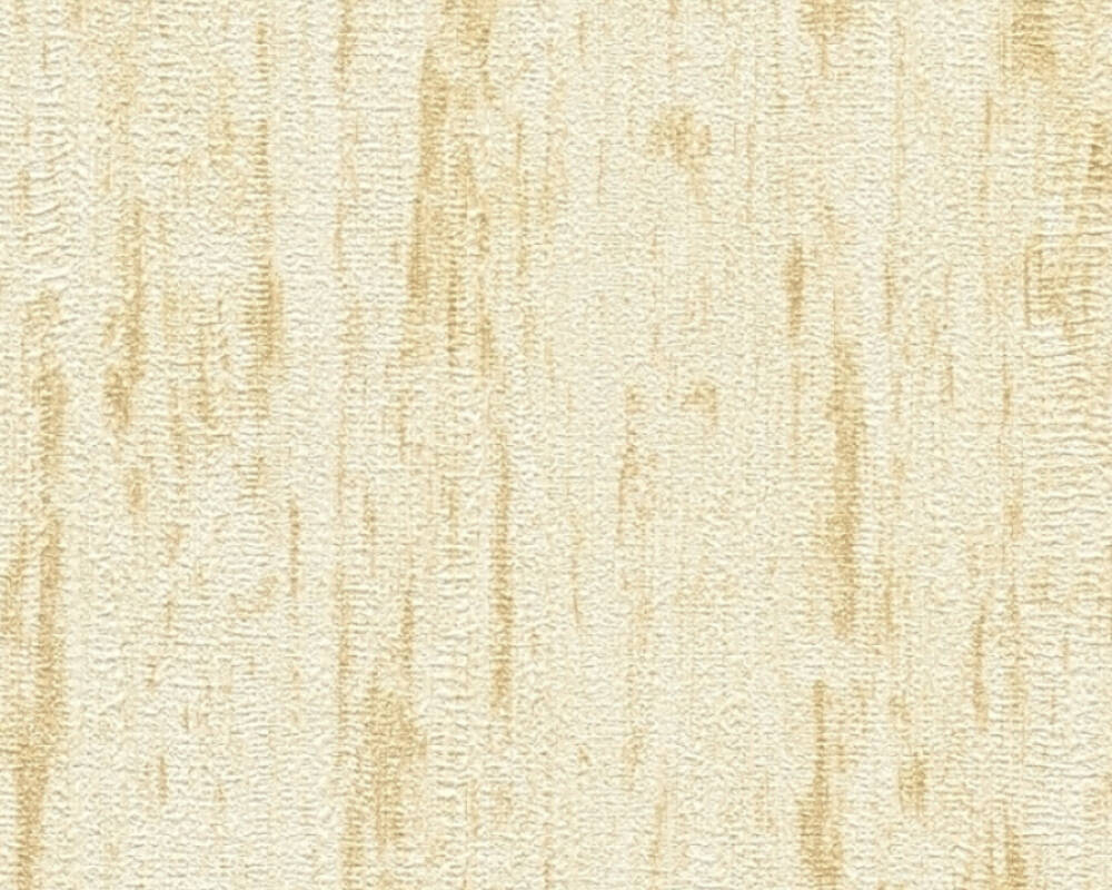 Distressed Wallpaper in Beige/Metallic