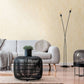Distressed Wallpaper in Beige/Metallic