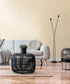 Distressed Wallpaper in Beige/Metallic