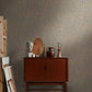 Distressed Wallpaper in Brown/Metallic