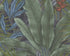 Sample Jungle Leaf Large Floral Wallpaper in Green/Grey/Red