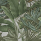 Jungle Leaf Large Floral Wallpaper in Green/White/Beige