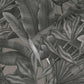Jungle Leaf Large Floral Wallpaper in Grey/Beige/Black