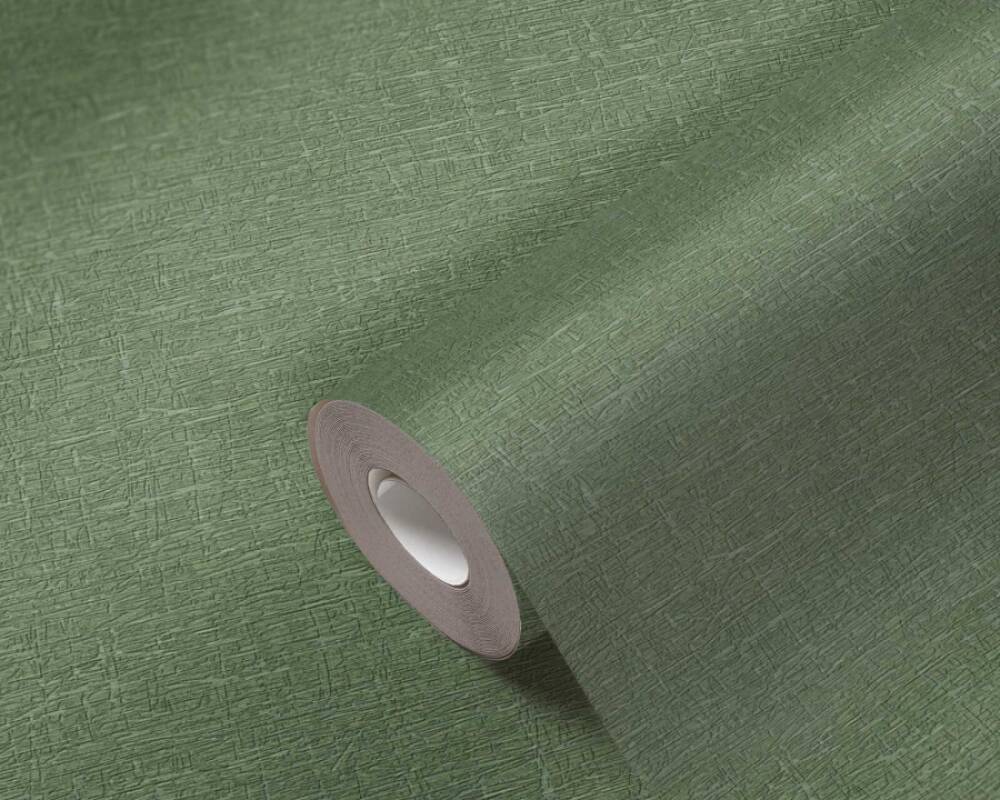 Textile-Look Light Texture Wallpaper in Green