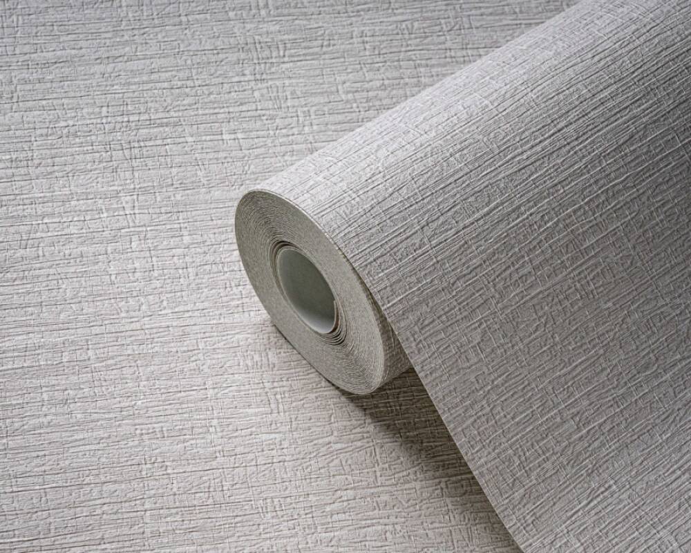 Textile-Look Light Texture Wallpaper in Soft Grey