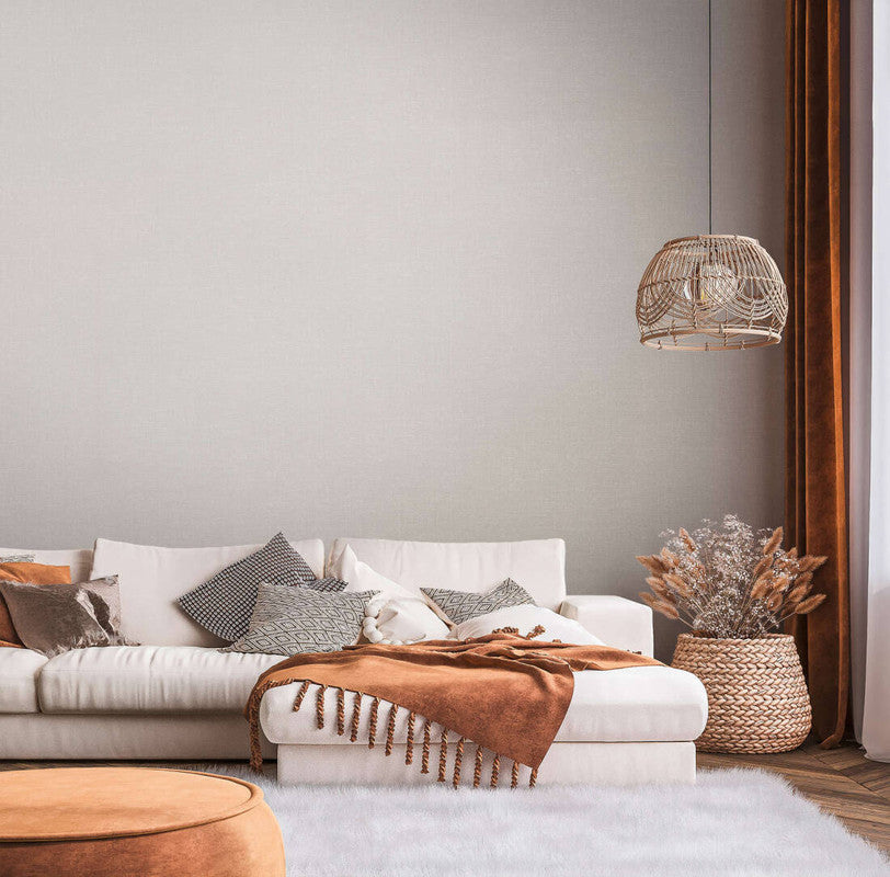 Textile-Look Light Texture Wallpaper in Beige