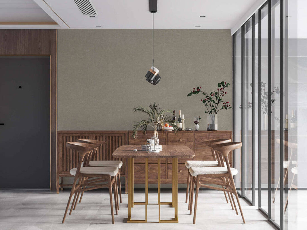 Textile-Look Light Texture Wallpaper in Grey/Brown