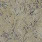 Floral Watercolor Faux-Fabric Wallpaper in Brown/Grey/Gold