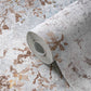 Floral Watercolor Faux-Fabric Wallpaper in Blue/Beige/Gold