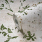 Floral Watercolor Faux-Fabric Wallpaper in Beige/Green/Gold