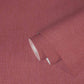 Solid Textile Structure Wallpaper in Red