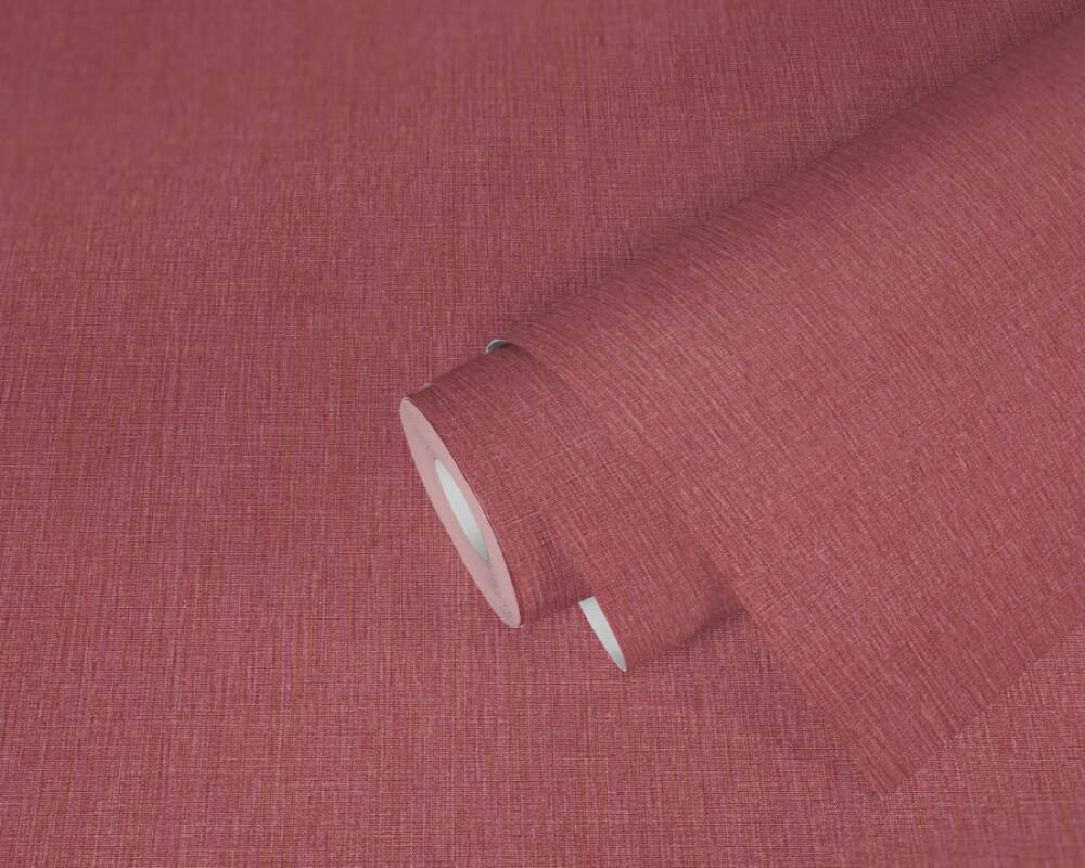 Solid Textile Structure Wallpaper in Red
