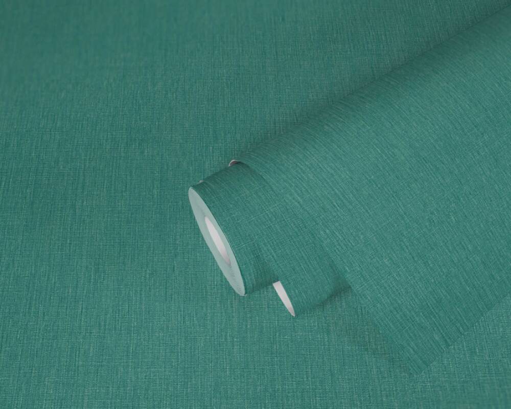 Solid Textile Structure Wallpaper in Blue/Green/Turquoise