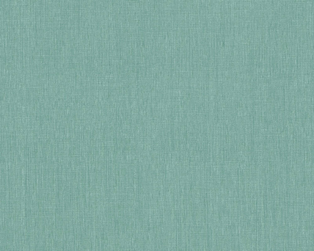 Solid Textile Structure Wallpaper in Blue/Green/Turquoise