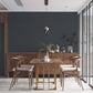 Solid Textile Structure Wallpaper in Black
