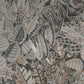 Abstract Leaf Floral Wallpaper in Grey/Black/Brown